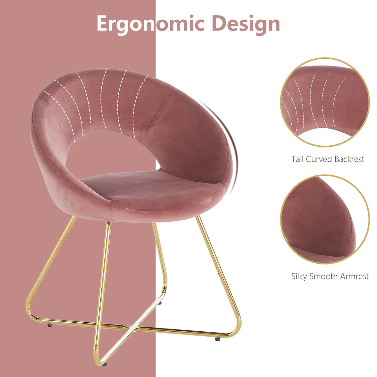 Modern Accent Velvet Lounge Chair by Couch.com