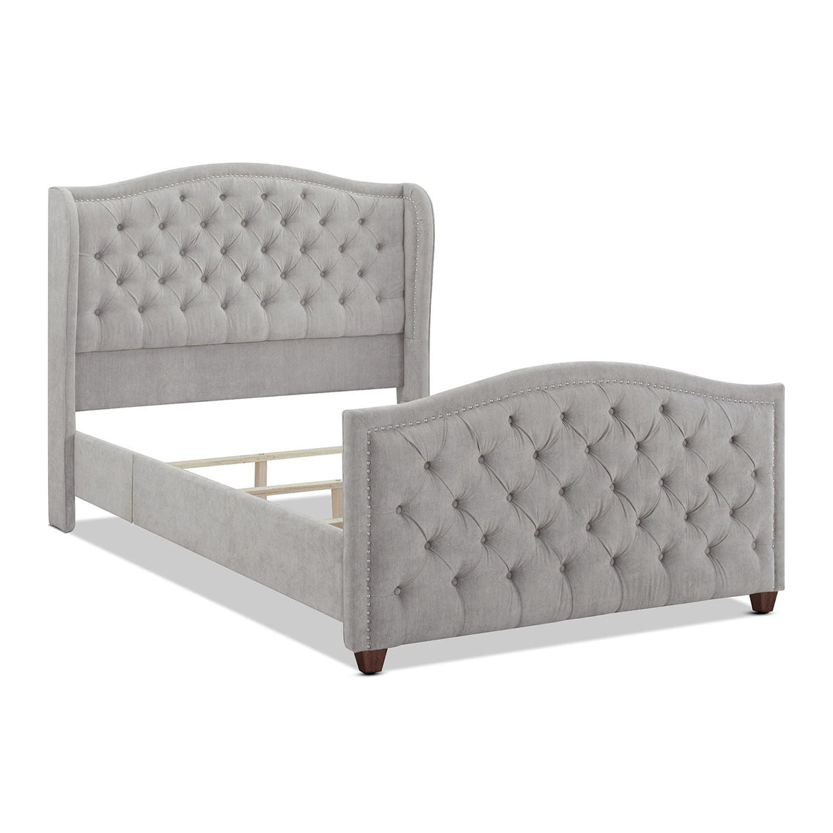 Marcella - Upholstered Shelter Headboard Bed Set by Couch.com