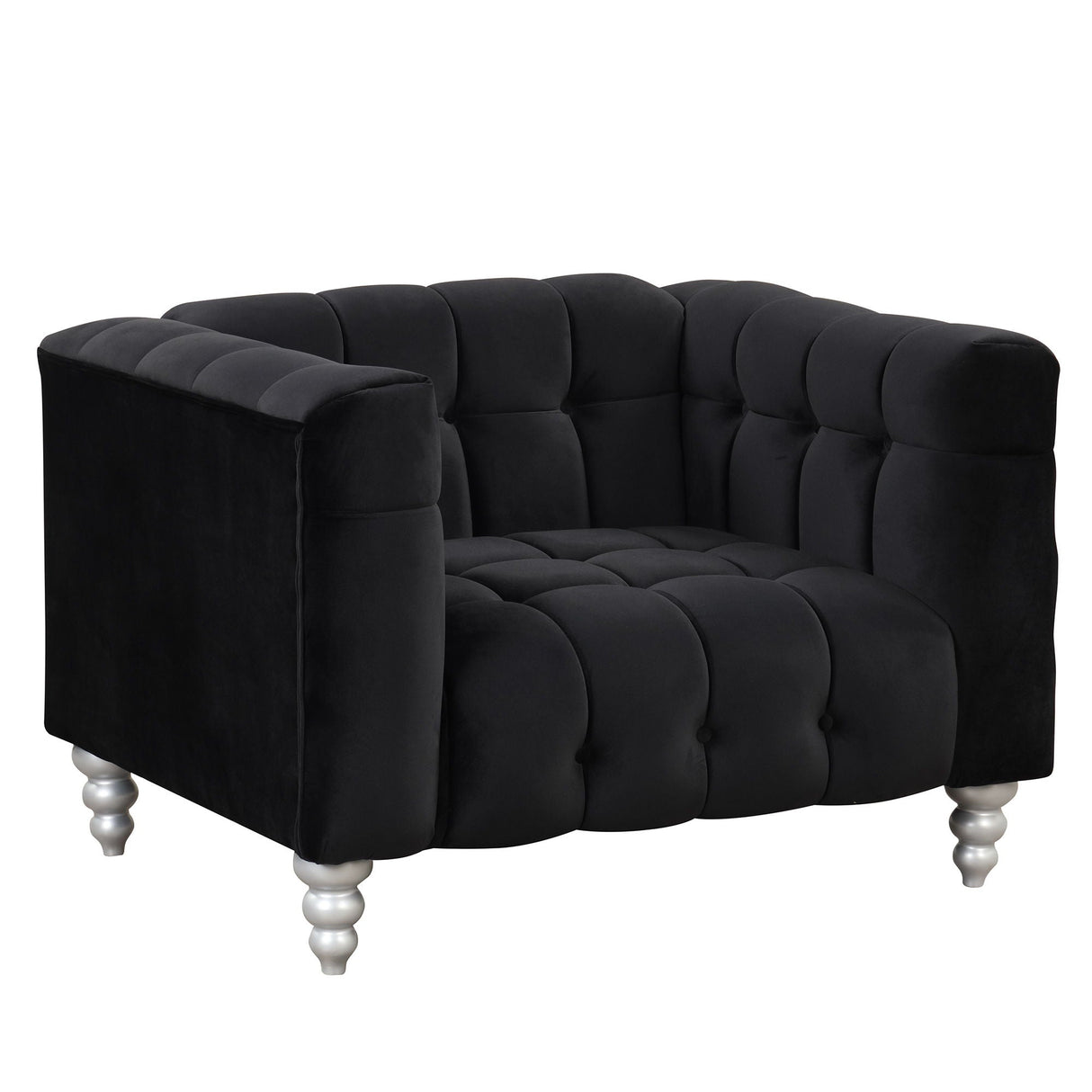 Modern Sofa Dutch Fluff Upholstered Sofa & Wood Legs, Buttoned Tufted Backrest by Couch.com