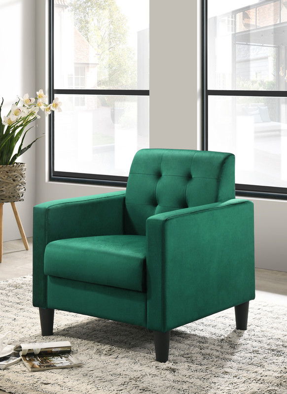 Hale - Velvet Accent Armchair With Tufting by Couch.com
