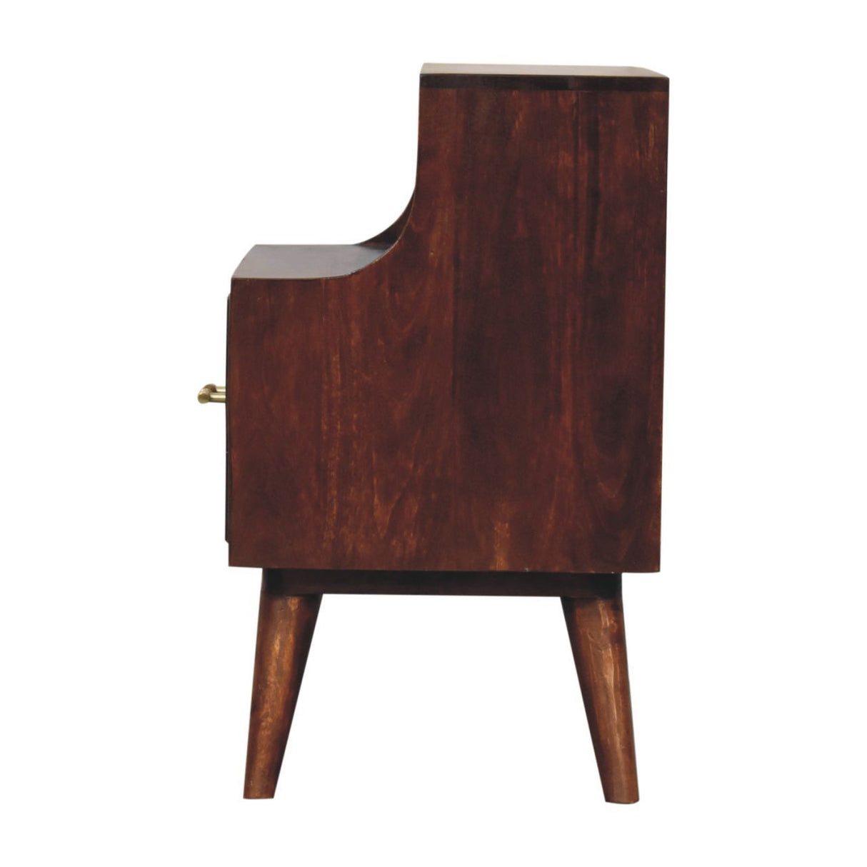 T Bar Raised Back Bedside Table - Chestnut by Couch.com