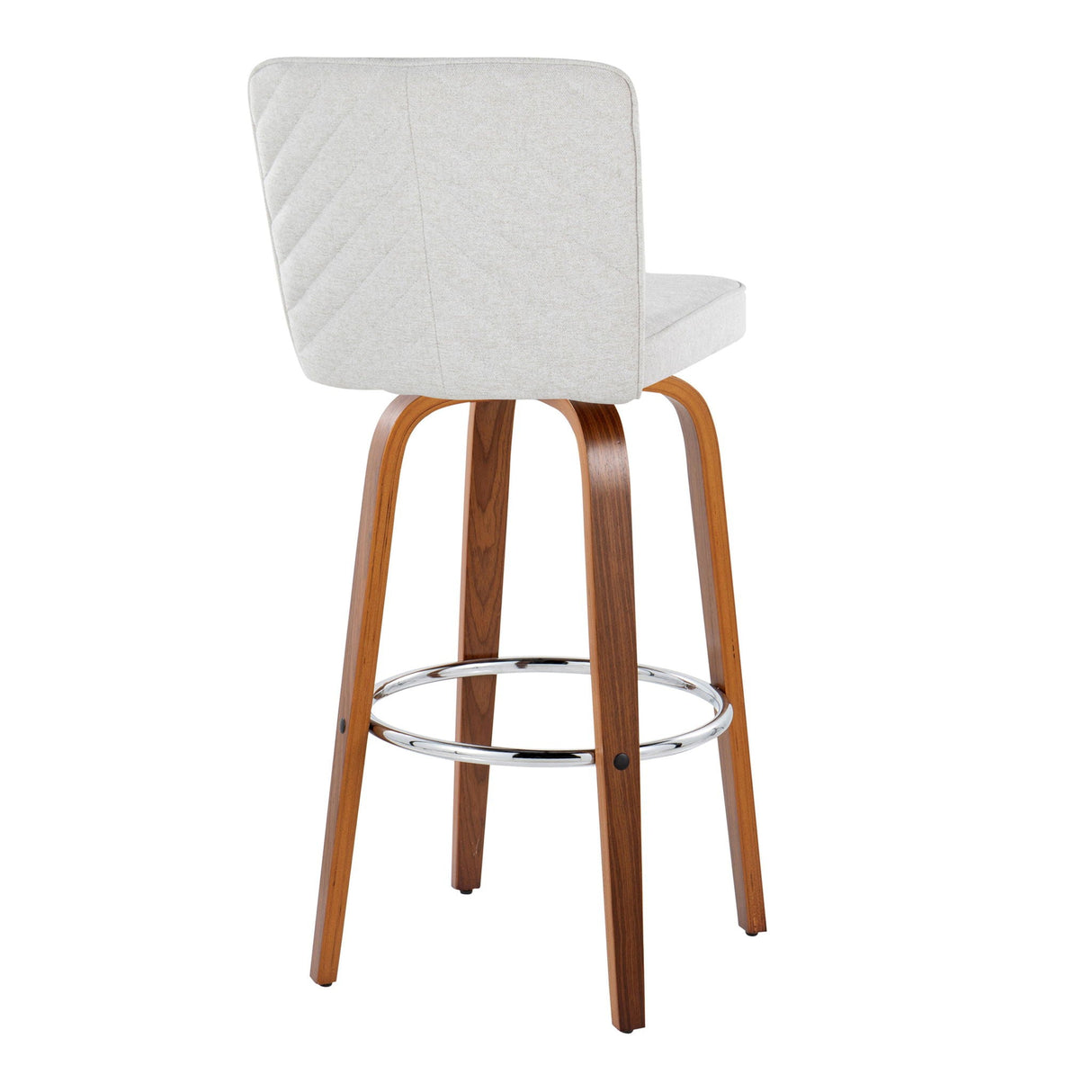 Henry - Contemporary Fixed Height Barstool With Swivel With Round Footrest (Set of 2) by Couch.com