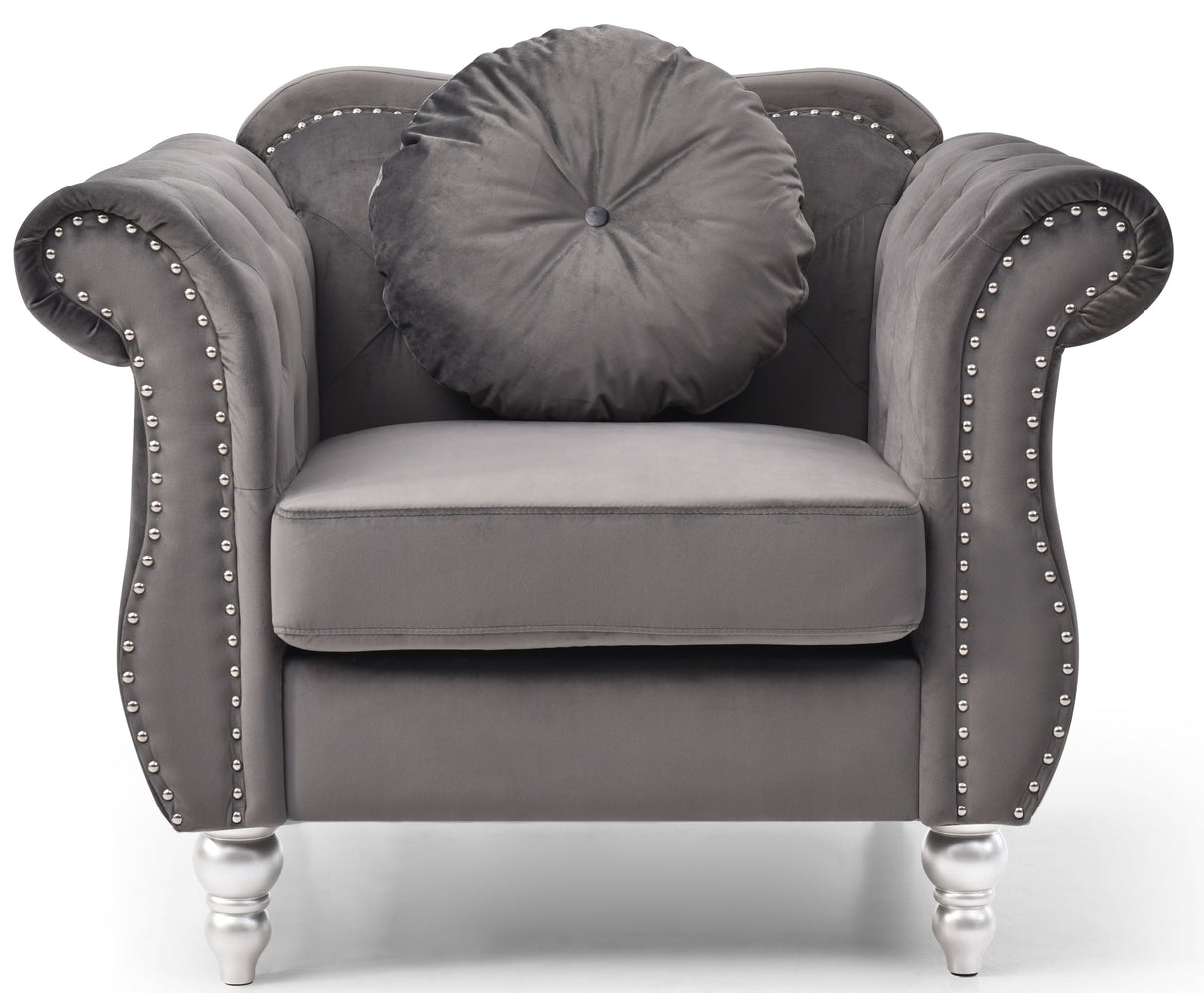 Chic Transitional Flared Arm Chair by Couch.com
