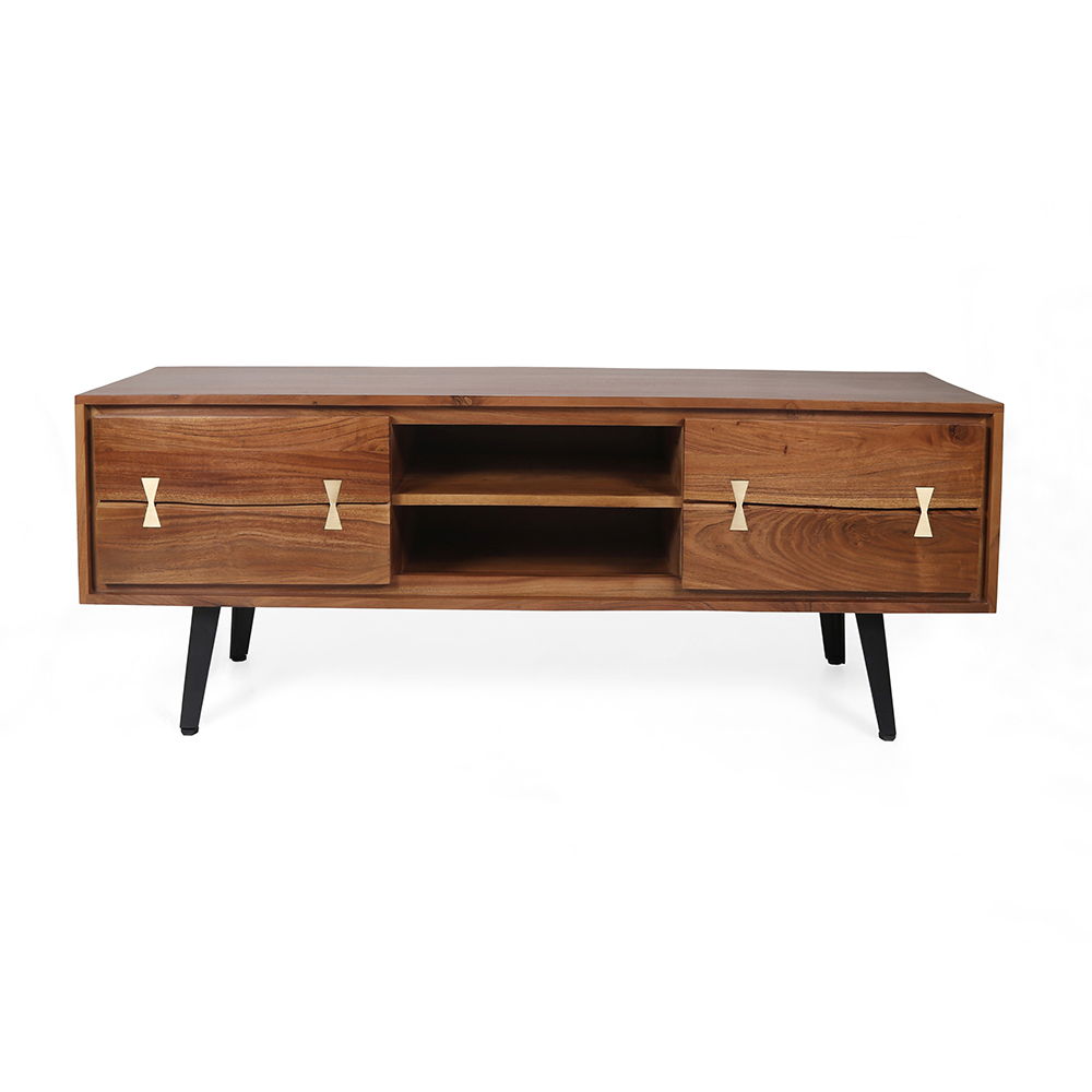 Asther - Acacia Wood TV Cabinet - Natural Wood / Brown by Couch.com
