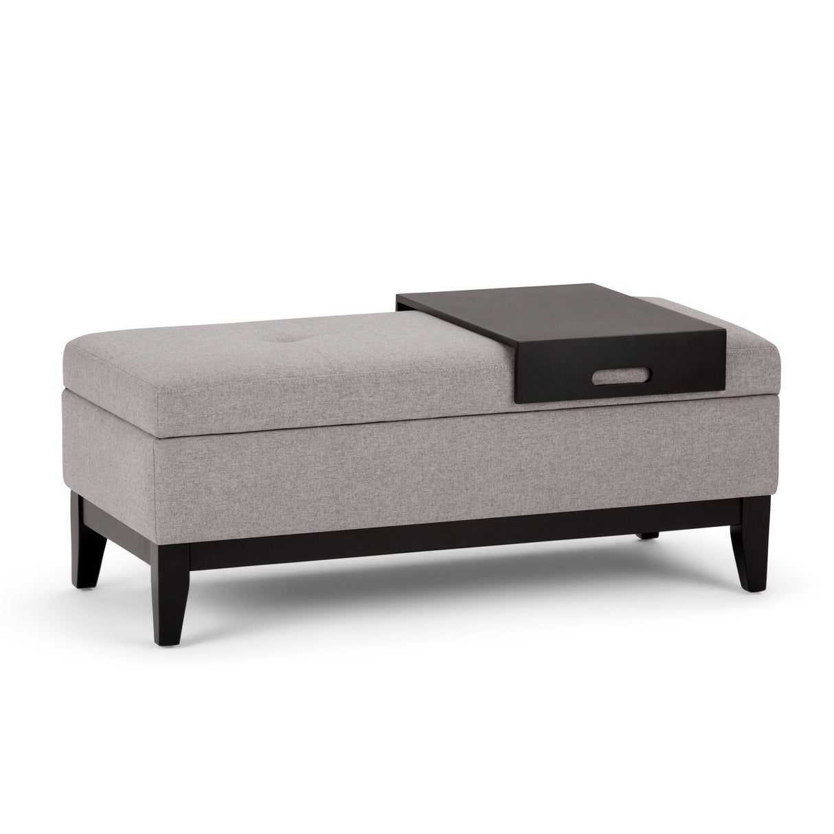 Oregon - Contemporary Storage Ottoman Bench With Tray by Couch.com