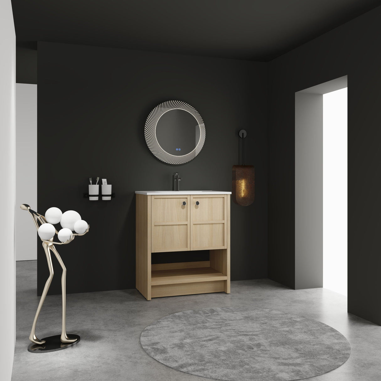 Modern Freestanding Bathroom Vanity With Ceramic Sink And Soft Closing Doors by Couch.com