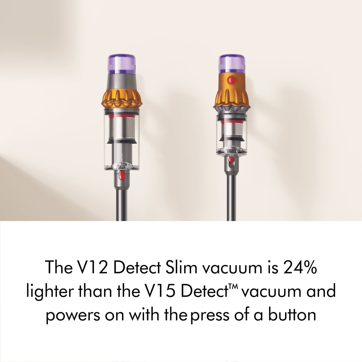 DYSON REFURBISHED VACUUM V12 DETECT SLIM CORDLESS STICK-YELLOW/IRON