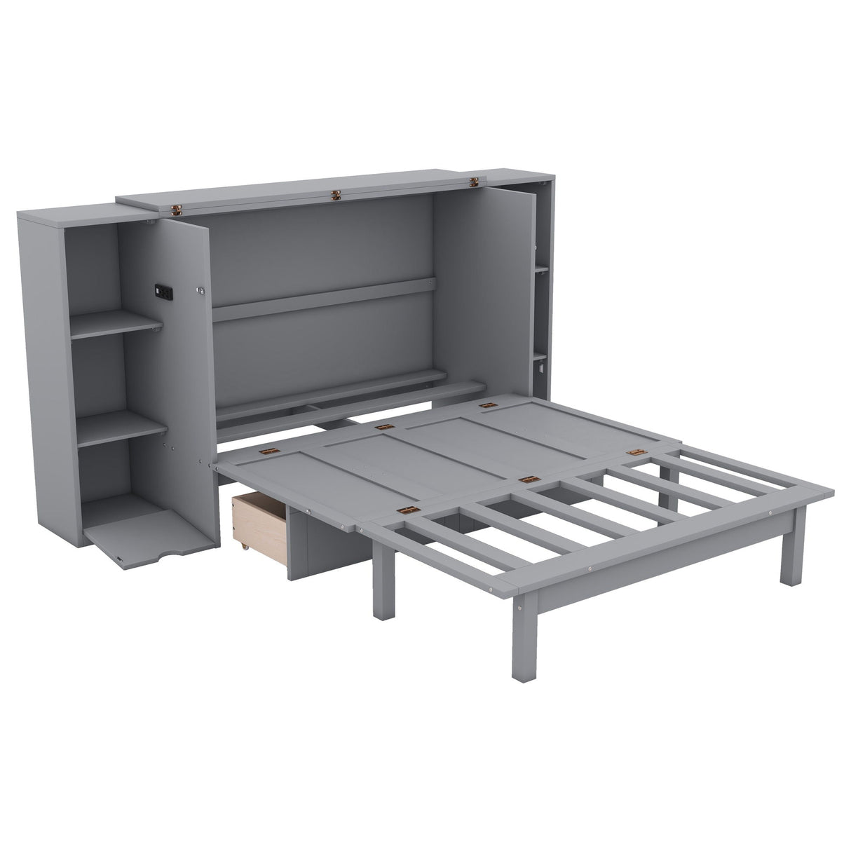 Murphy Bed With Shelves, Drawers And USB Ports by Couch.com