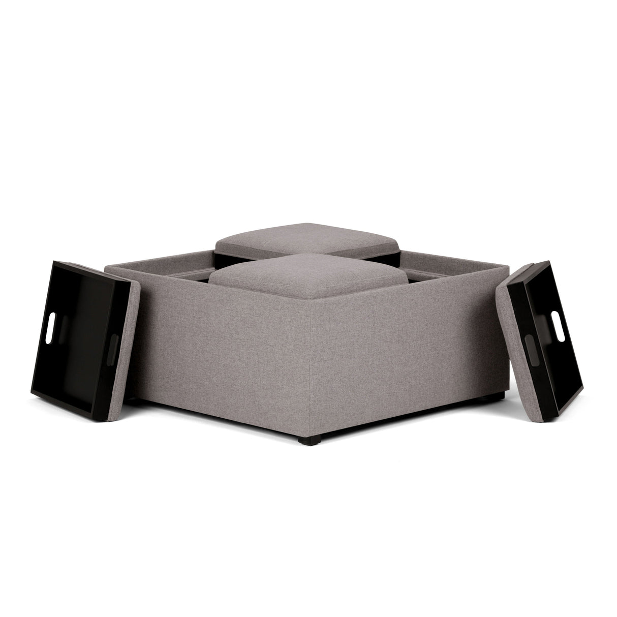 Avalon - Square Coffee Table, Storage Ottoman by Couch.com