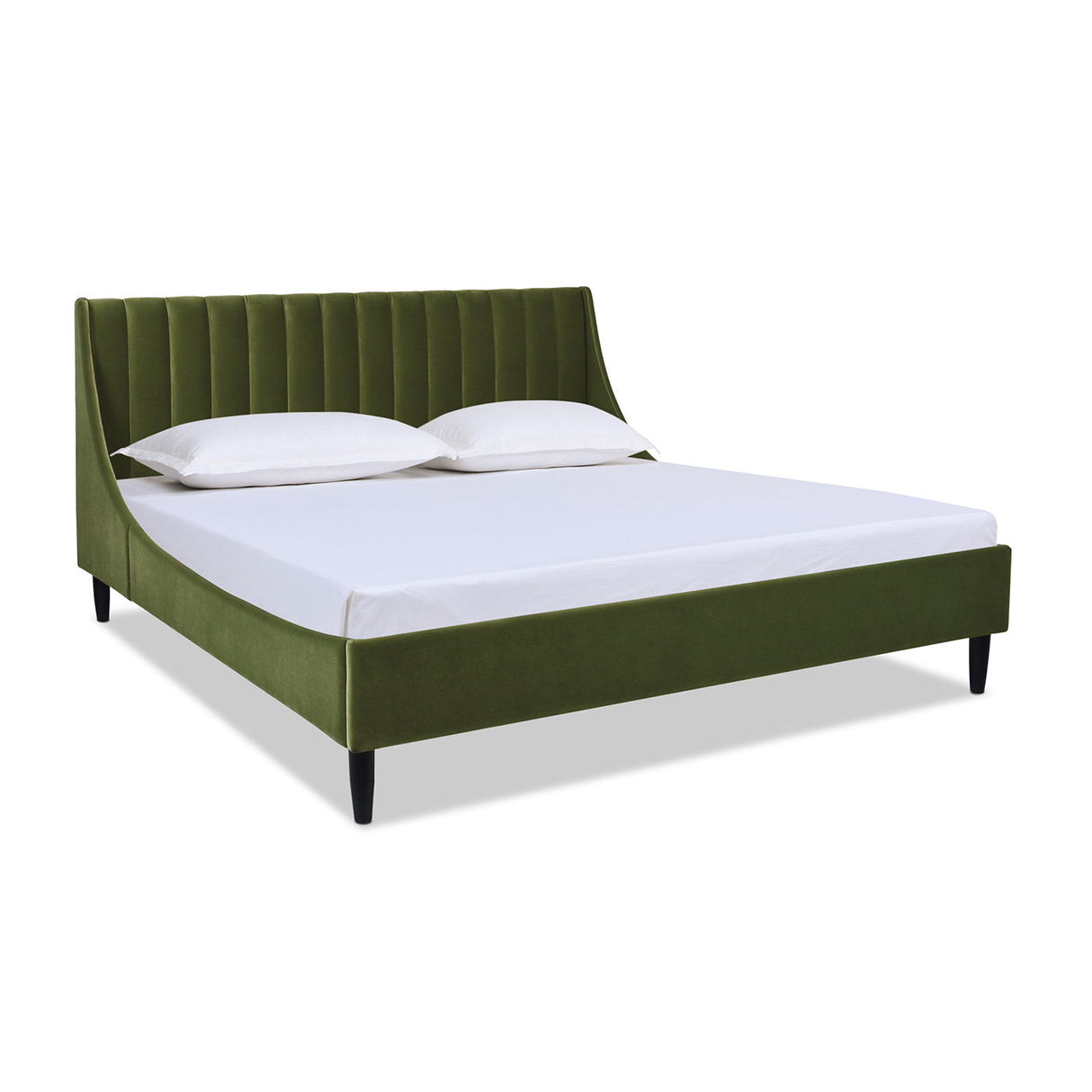 Aspen - Vertical Tufted Modern Headboard Platform Bed Set by Couch.com