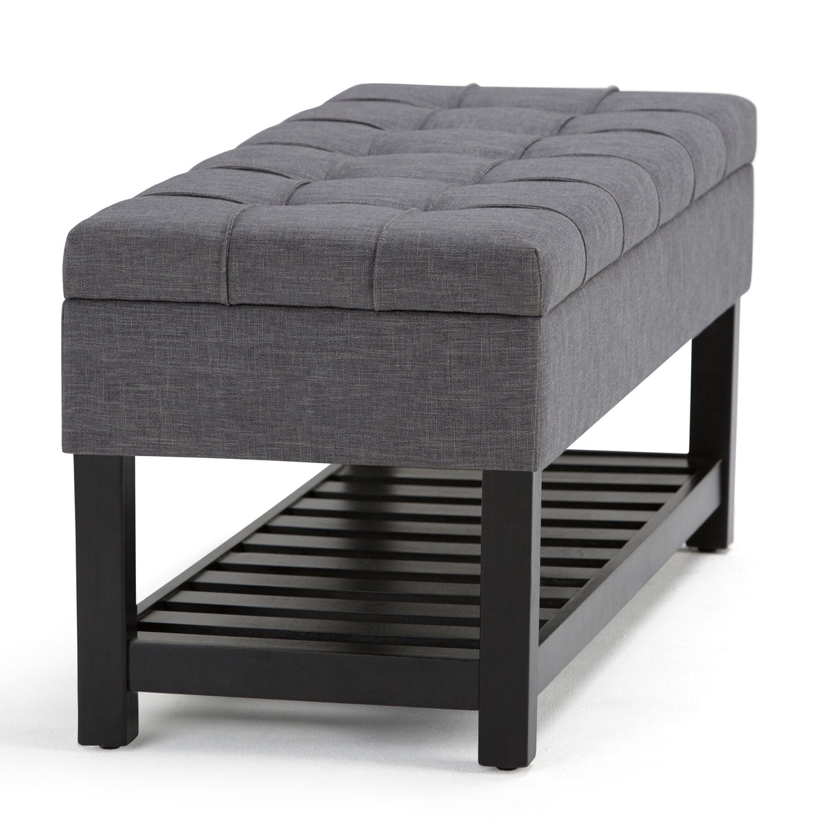 Saxon - Upholstered Transitional Storage Ottoman Bench by Couch.com