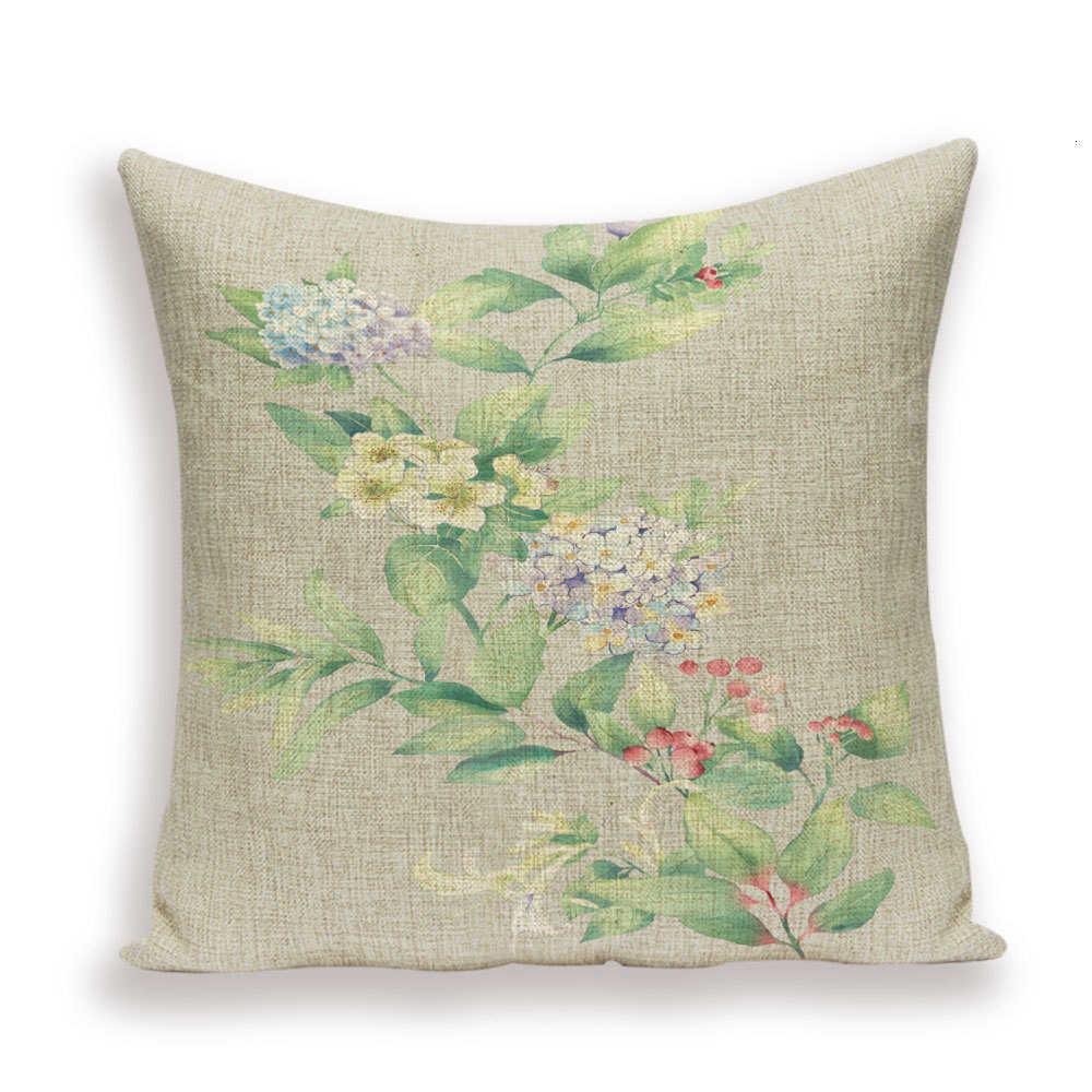 Decorative Plant Flower Throw Pillow Cover Soft Linen Cushion Cover For Living Room Couch Sofa Patio Outdoor Home Decor Decorative Plant Flower Throw Pillow Covers For Couch Sofa Bed Modern Quality Design Cushion Cover 45x45cm