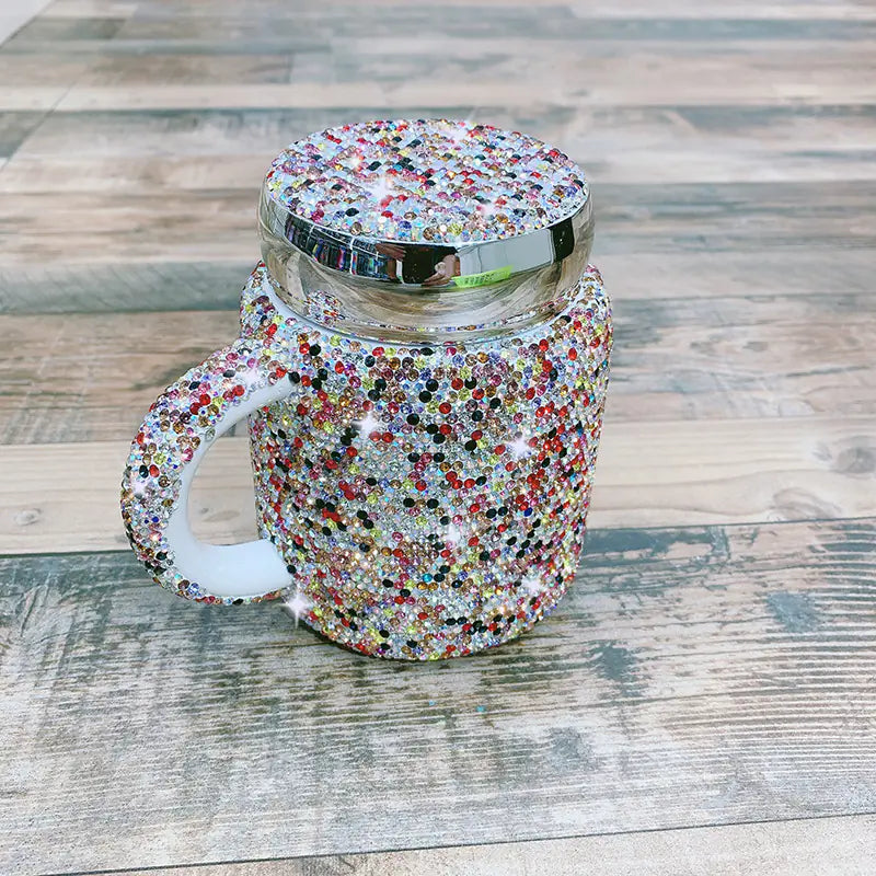 Creative Ceramic Coffee Mug with Lid for Office Use