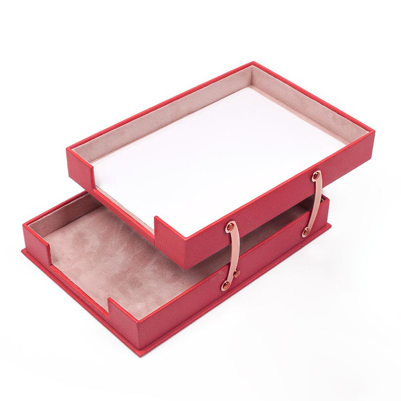 MOOG Leather Double Document Tray