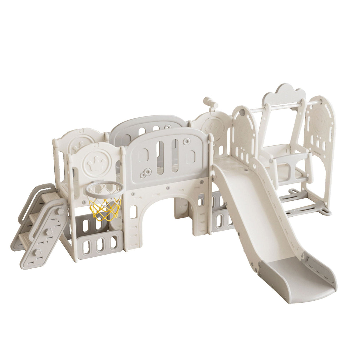 Toddler Slide Kids Playground With Basketball Hoop And Swing by Couch.com