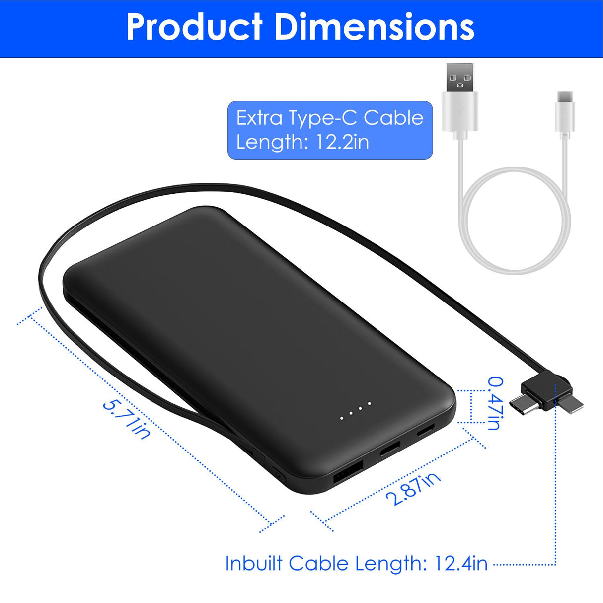 10000mAh Portable Power Bank by DirectDeals