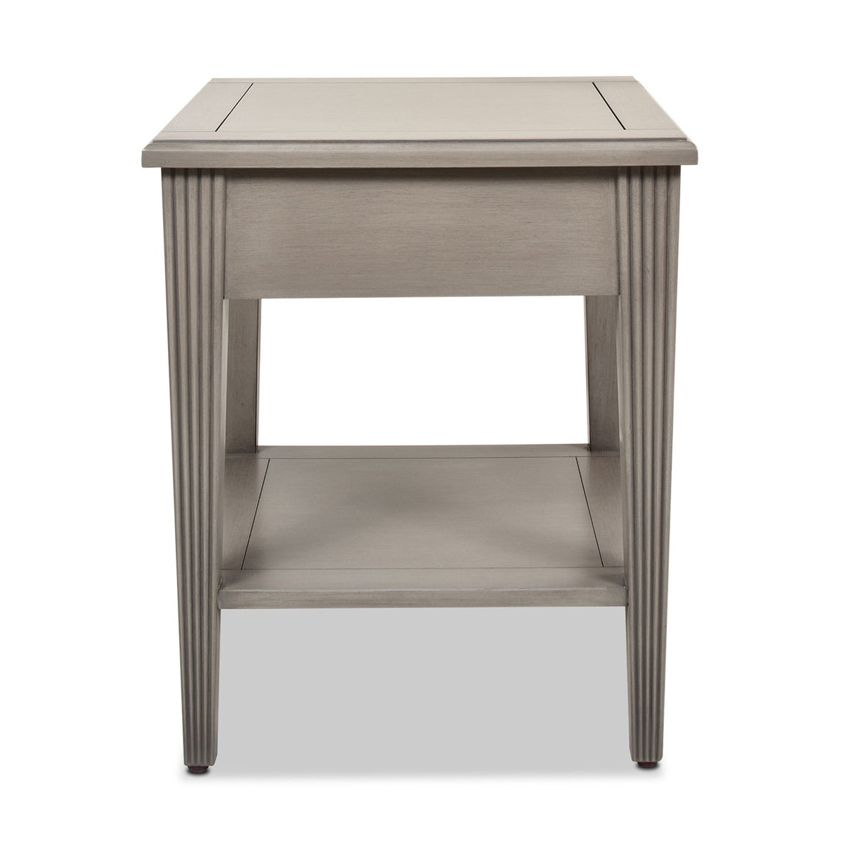 Dauphin - Storage Shelf Side Table - Gray Cashmere by Couch.com