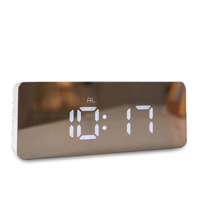 Digital Alarm Clock Alarm Clocks Adjustable Volume Alarm Clock for Bedroom Electronic 7 Inch Number Desktop Alarm Clocks For Kids Bedroom LED Screen for Kids Bedroom Temperature Snooze Function Desk Table Clock LED Clock Electronic Watch Table