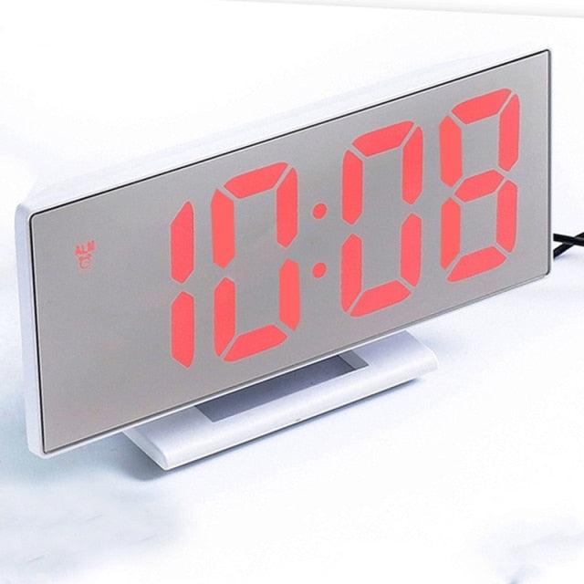 Digital Alarm Clock Alarm Clocks Adjustable Volume Alarm Clock for Bedroom Electronic 7 Inch Number Desktop Alarm Clocks For Kids Bedroom LED Screen for Kids Bedroom Temperature Snooze Function Desk Table Clock LED Clock Electronic Watch Table