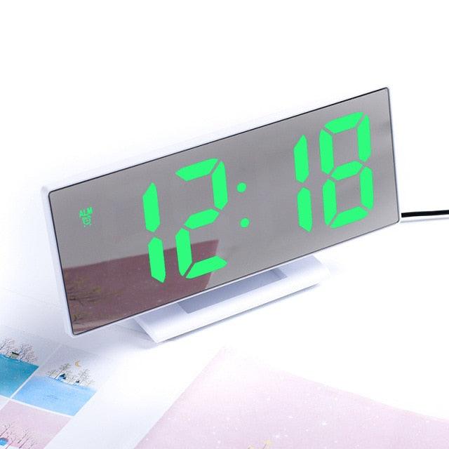 Digital Alarm Clock Alarm Clocks Adjustable Volume Alarm Clock for Bedroom Electronic 7 Inch Number Desktop Alarm Clocks For Kids Bedroom LED Screen for Kids Bedroom Temperature Snooze Function Desk Table Clock LED Clock Electronic Watch Table