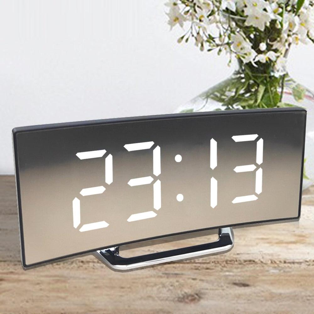 Digital Alarm Clock Alarm Clocks Adjustable Volume Alarm Clock for Bedroom Electronic 7 Inch Number Desktop Alarm Clocks For Kids Bedroom LED Screen for Kids Bedroom Temperature Snooze Function Desk Table Clock LED Clock Electronic Watch Table