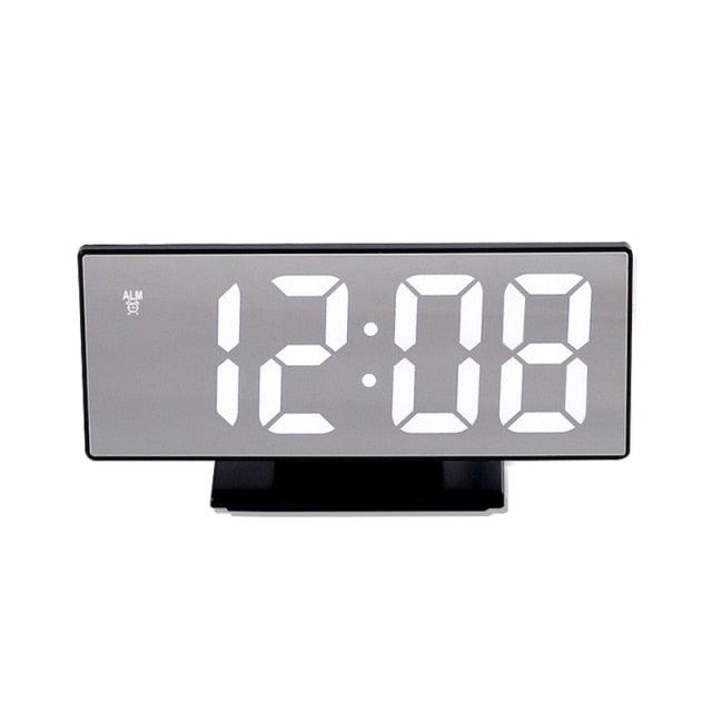 Digital Alarm Clock Alarm Clocks Adjustable Volume Alarm Clock for Bedroom Electronic 7 Inch Number Desktop Alarm Clocks For Kids Bedroom LED Screen for Kids Bedroom Temperature Snooze Function Desk Table Clock LED Clock Electronic Watch Table