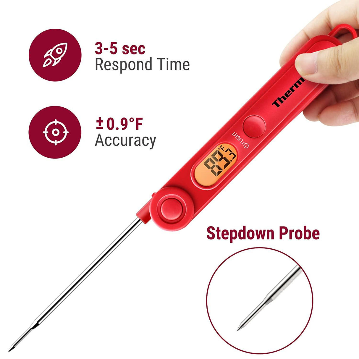 Digital Read Meat Thermometer Best Waterproof Thermometer for Kitchen Cooking Food BBQ Grill And Oil Deep Fry Candy Kitchen Cooking Food Thermometer With Backlight Magnet For Deep Fry Grill Smoker Thermometer