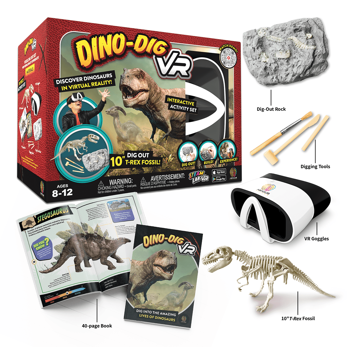 Dino-Dig VR - Abacus Brands Virtual Reality STEM Toys