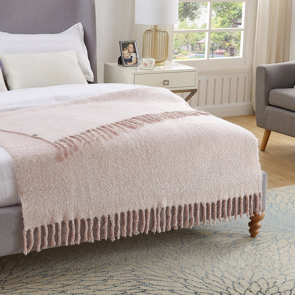 Samara Faux Mohair Throw