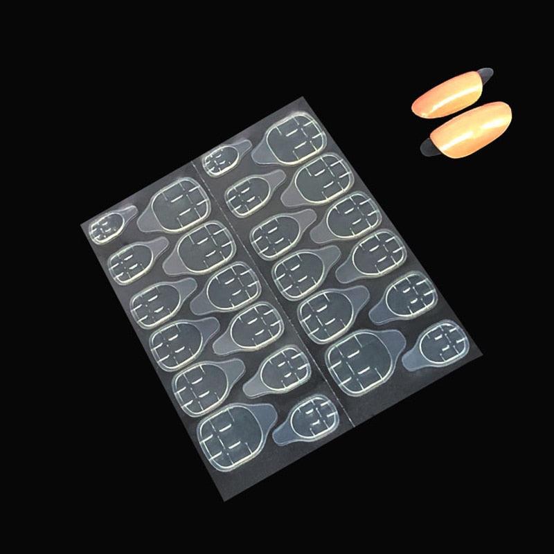 Double Sided False Nail Art Adhesive Tape Glue Sticker Tips Fake Nail Acrylic Manicure Gel Makeup Tool Self Adhesive Nail Glue Sticker for False Nail Tips Waterproof Breathable Jelly Gel Nail Tape Glue Stickers for False Nails Tips