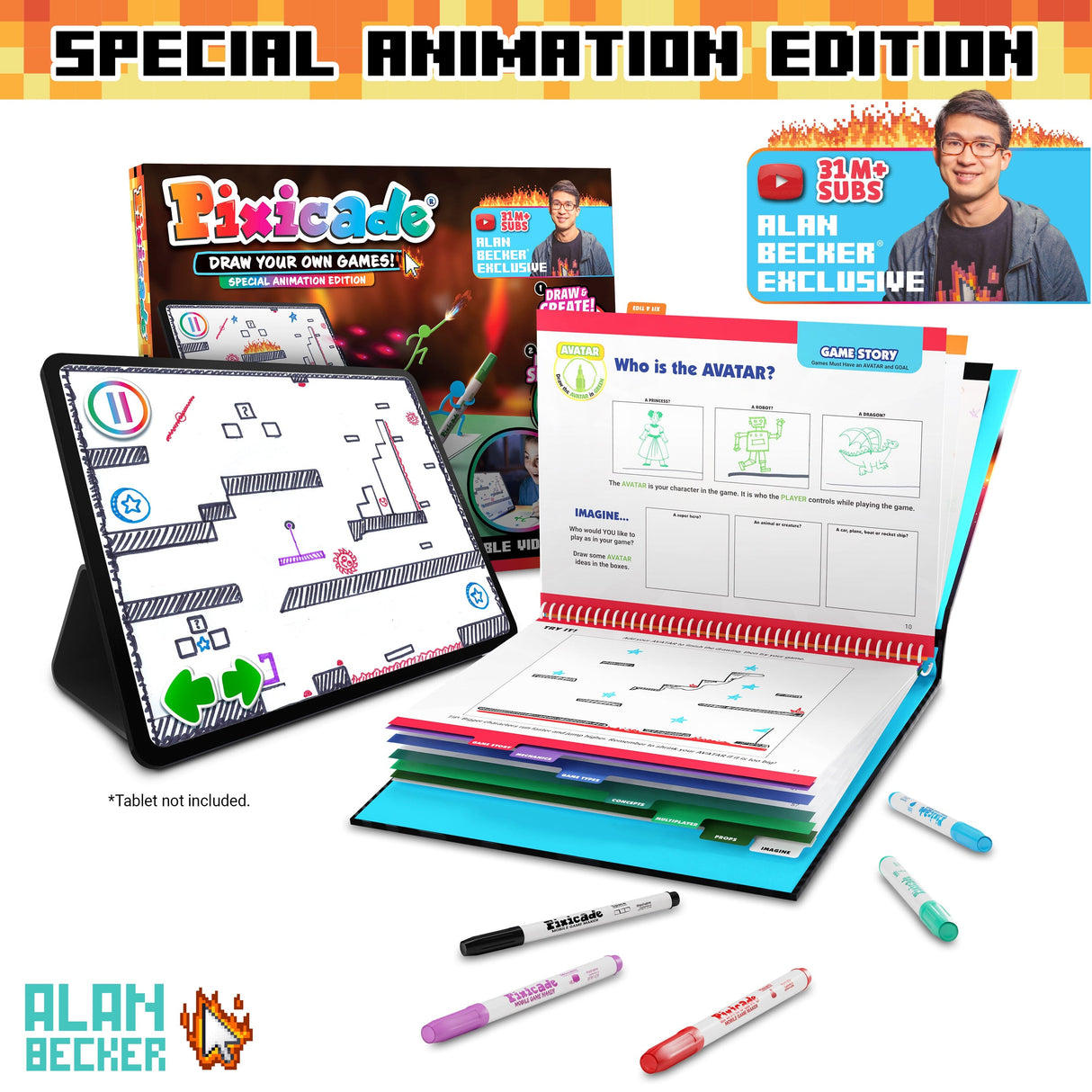 Draw Your Own Games! Special Animation Edition - Pixicade! - Alan Becker