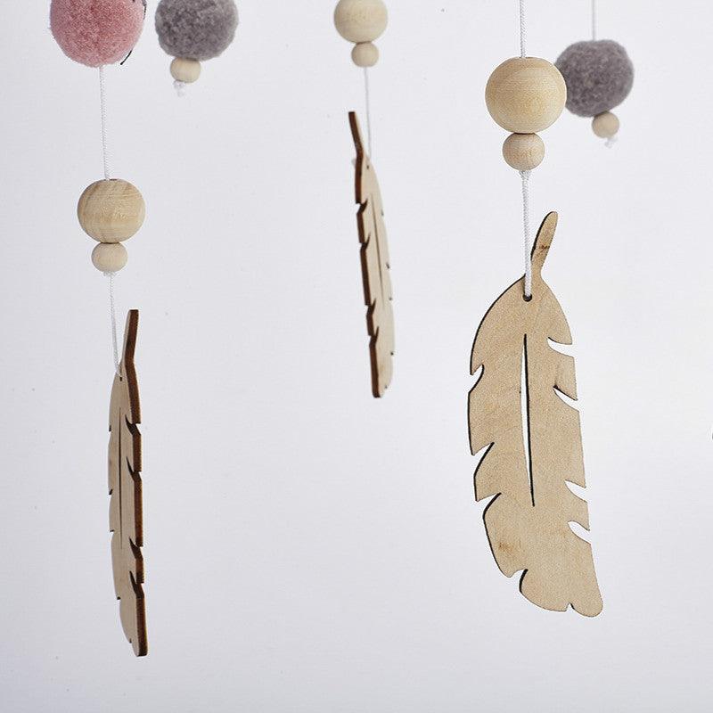 Dream Catcher Decoration Home Wind Chime Bed Bell Children's Girls Room Decor Newborn Baby Bed Bell Dream Catcher String Pendant Kids Room Decoration Wooden Wind Chime Bed Bell Nursery Crib Bed Bell Baby Bedroom Ceiling Woven Beads Wind Chime
