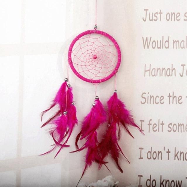 Dream Catcher Led Handmade Dream-catcher Traditional Feather Hanging Home Wall Decoration Night Dream Catchers Decor Ornament Wall Hanging Wind Chimes For Home Room Decoration