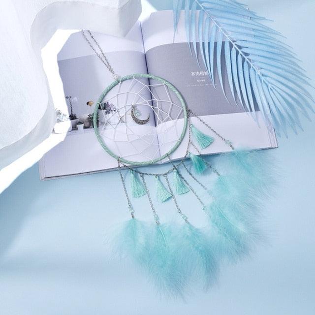 Dream Catcher Led Handmade Dream-catcher Traditional Feather Hanging Home Wall Decoration Night Dream Catchers Decor Ornament Wall Hanging Wind Chimes For Home Room Decoration
