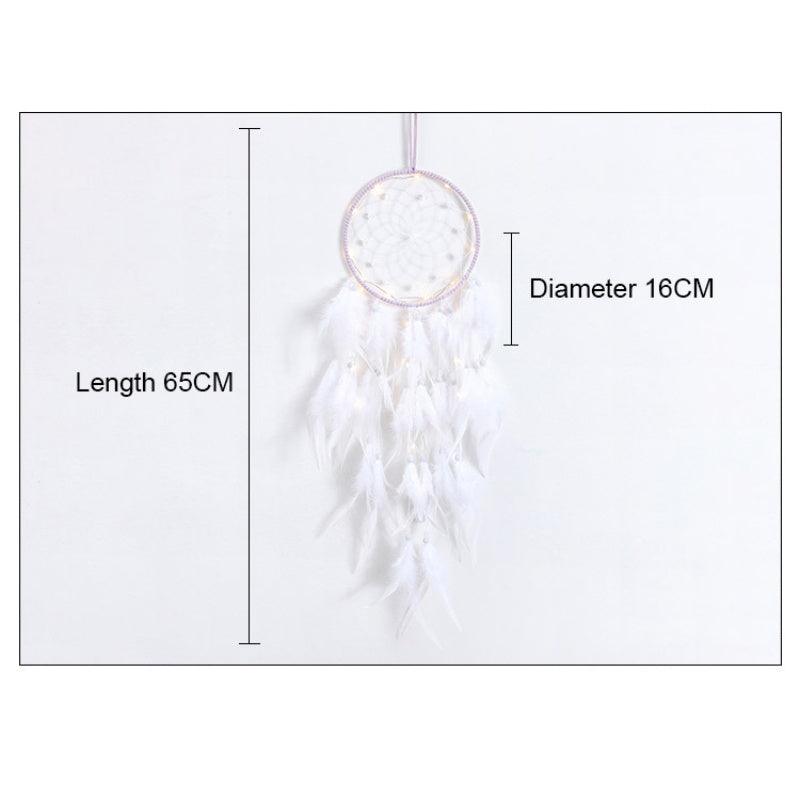 Dream Catcher Led Handmade Dream-catcher Traditional Feather Hanging Home Wall Decoration Night Dream Catchers Decor Ornament Wall Hanging Wind Chimes For Home Room Decoration