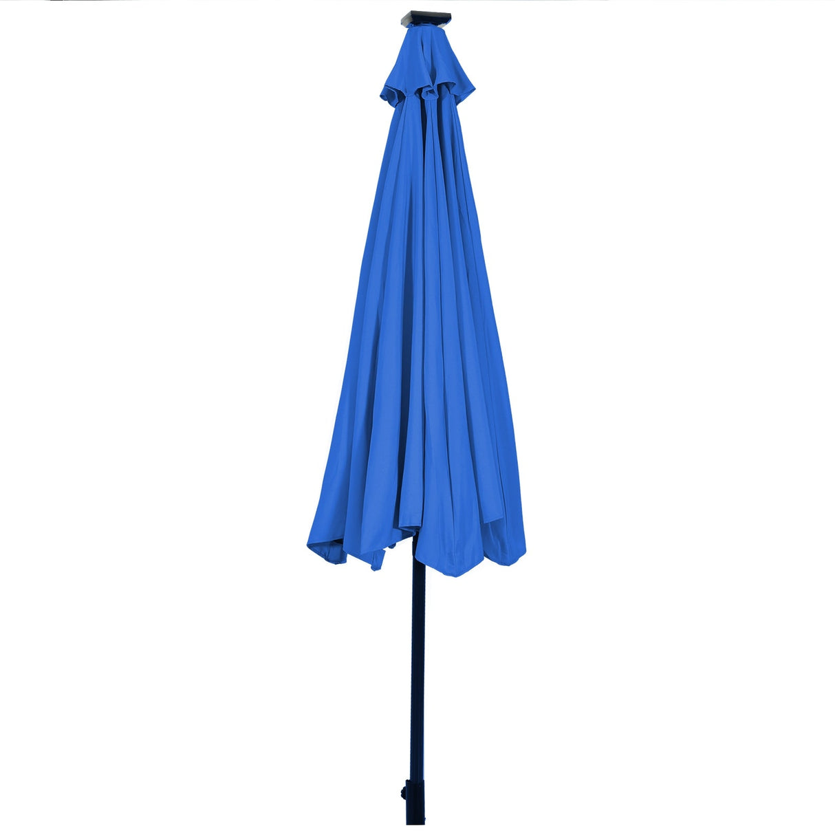 10' Solar LED Lighted Patio Market Umbrella Shade Tilt Adjustment Crank-Blue by DirectDeals
