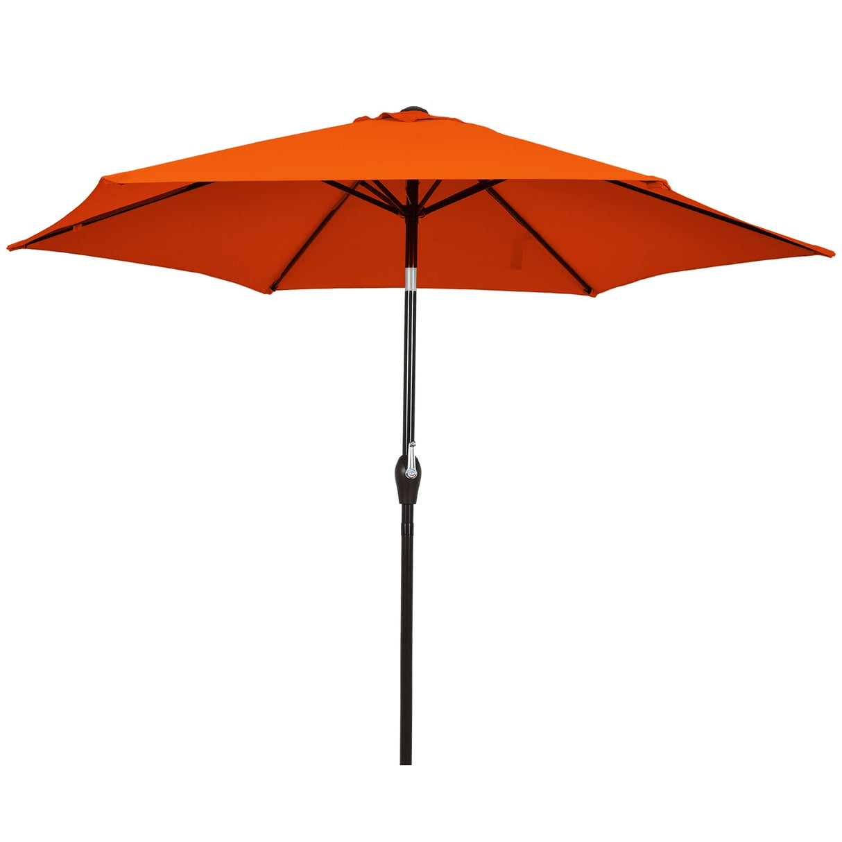 10 Feet Outdoor Patio Umbrella with Tilt Adjustment and Crank-Dark Red