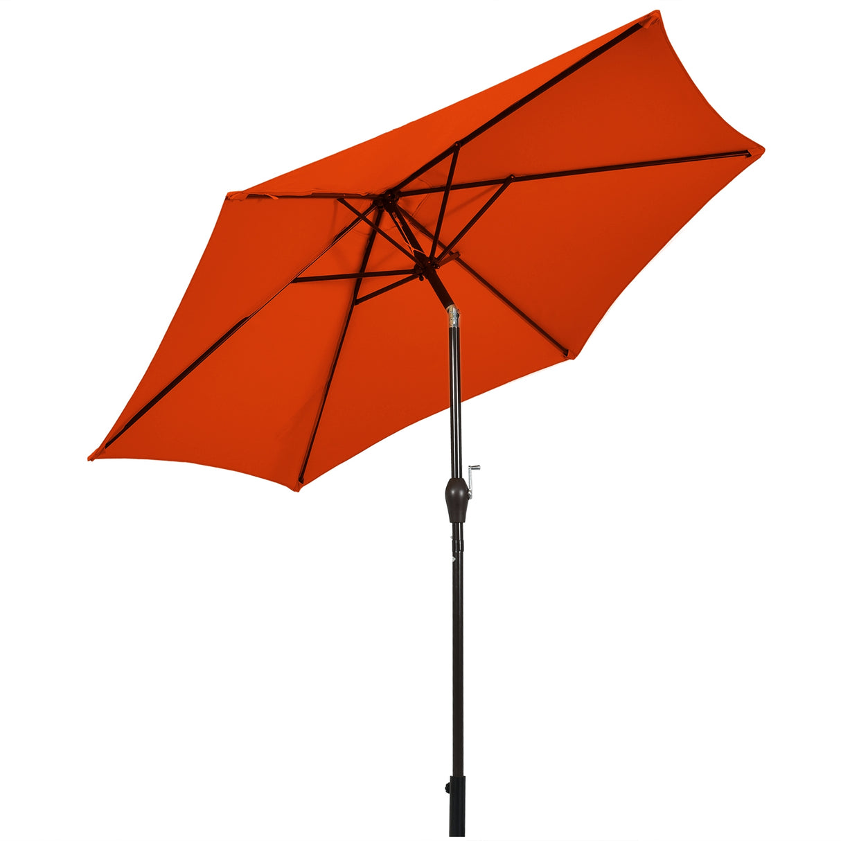 10 Feet Outdoor Patio Umbrella with Tilt Adjustment and Crank-Dark Red