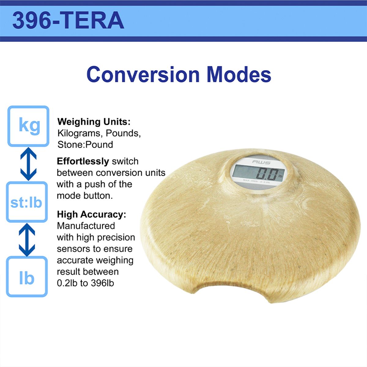 Eco-Friendly Biodegradable Bathroom Scale 396Lbs - Sustainable Weight Measurement