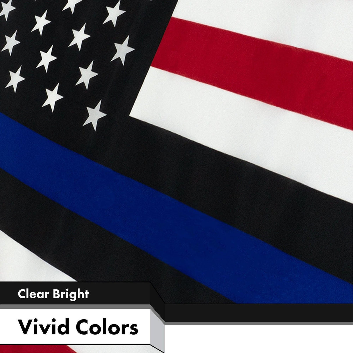 Police Blue Lives Matter Flag 3x5 Ft 2-Pack Printed 150D Polyester