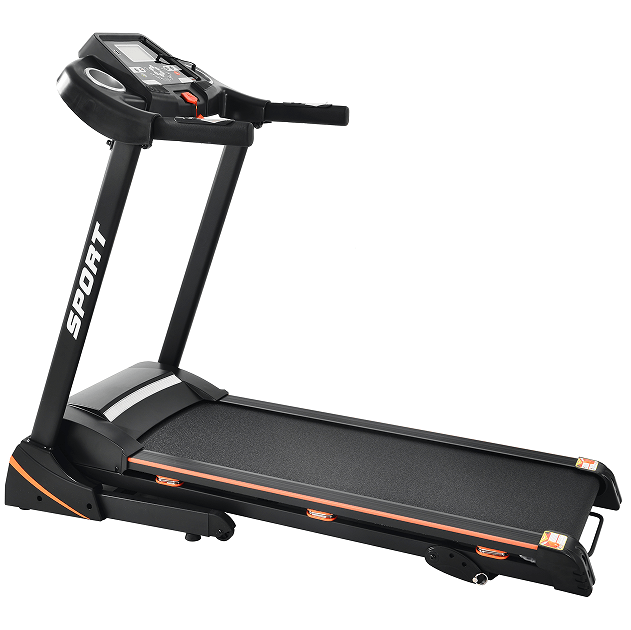 330LBS Folding peloton Treadmill Aerobic Training 14.8KM/h Running Fitness LCD Display 5in 3.5HP motor, Medium Treadmill Home / Office adult men and women