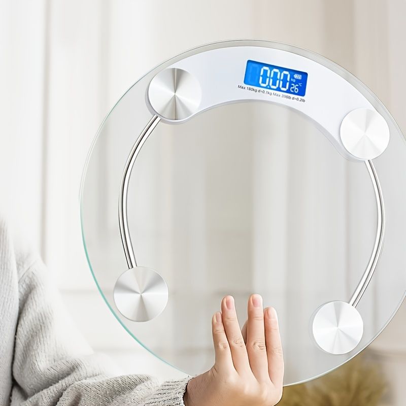 1pc Transparent Bathroom Scales LCD Electronic, smart Digital Scale Bear 180 KG Body Weight Scales Floor Scales