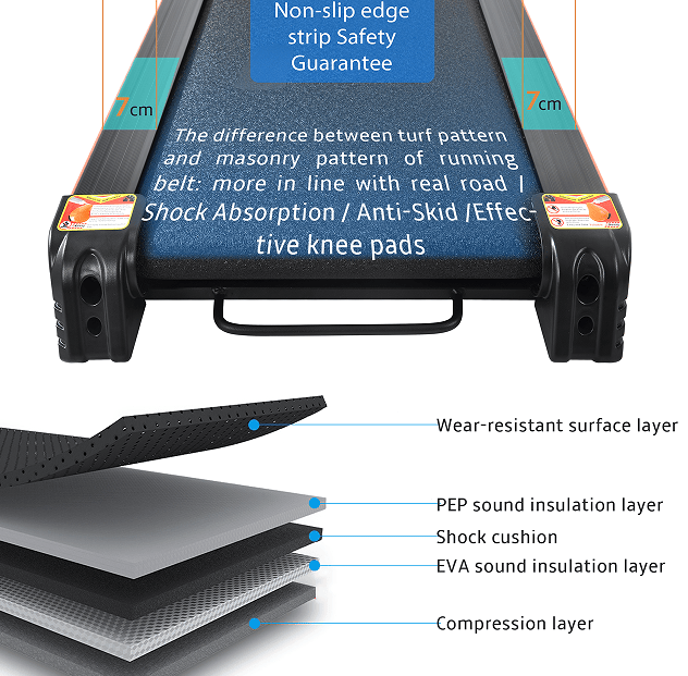 330LBS Folding peloton Treadmill Aerobic Training 14.8KM/h Running Fitness LCD Display 5in 3.5HP motor, Medium Treadmill Home / Office adult men and women
