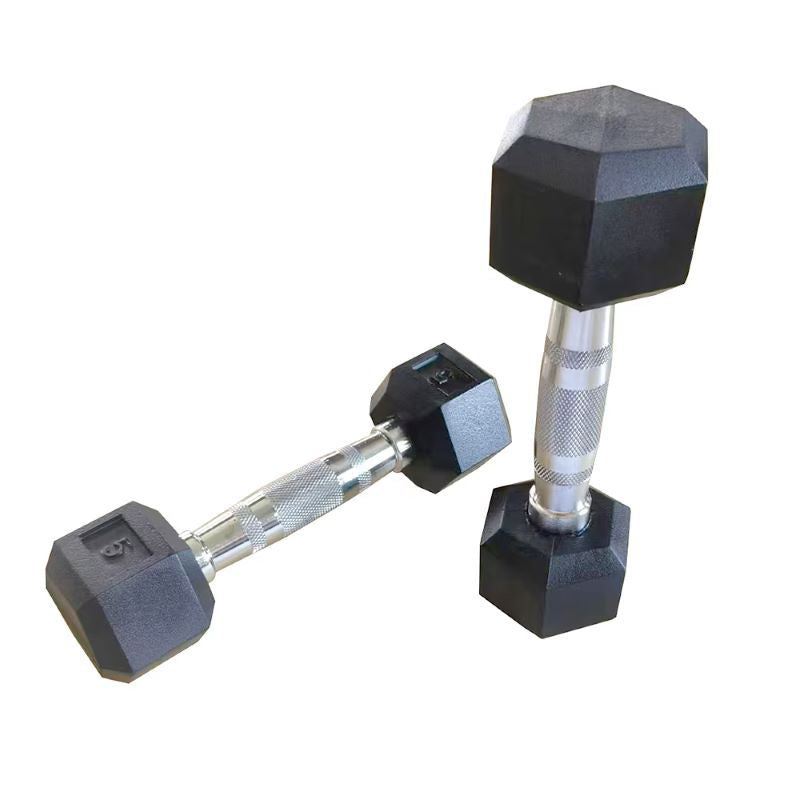 HDRS Rubber Coated Dumbbell with Contoured Chrome Handle