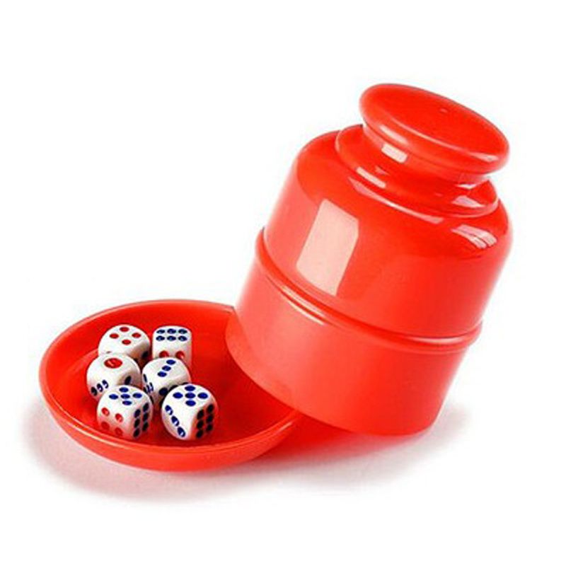 1pc standard Dice & Dice Cup Set; Bar Sieve Thickened Combination with Bottom Holder; Outdoor Table Game Accessories