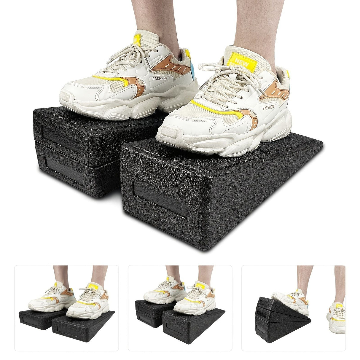3pcs/set Slant Board; Foam Calf Stretcher With 5 Positions Adjustable Slant Board For calf stretch board