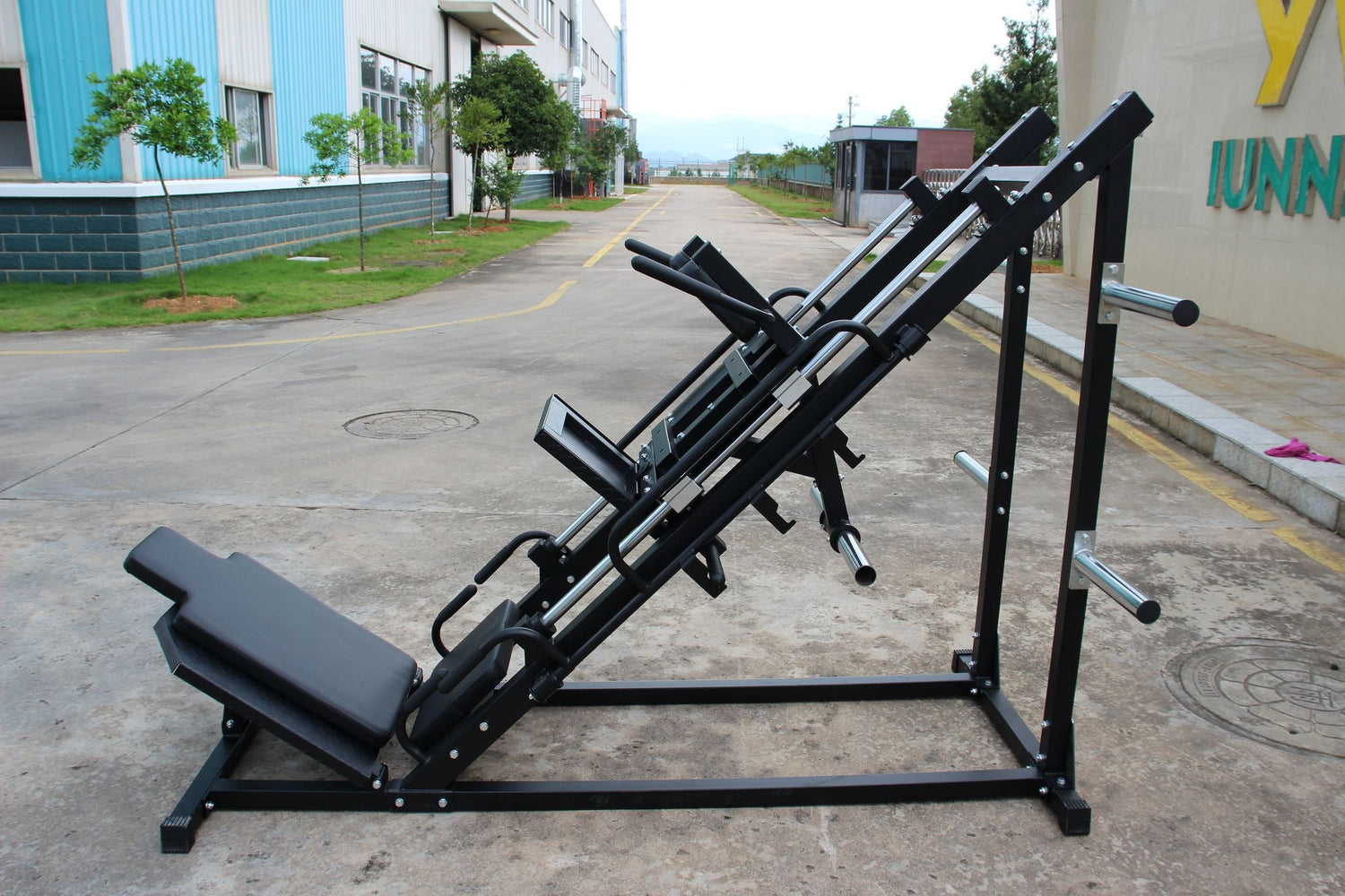 Leg Press Hack Squat Machine, Professional Adjustable Leg Press Machine for Home Gym with Linear Bearing, Specialty Hack Squat Machine for Full Lower Body Workout with Weight Storage