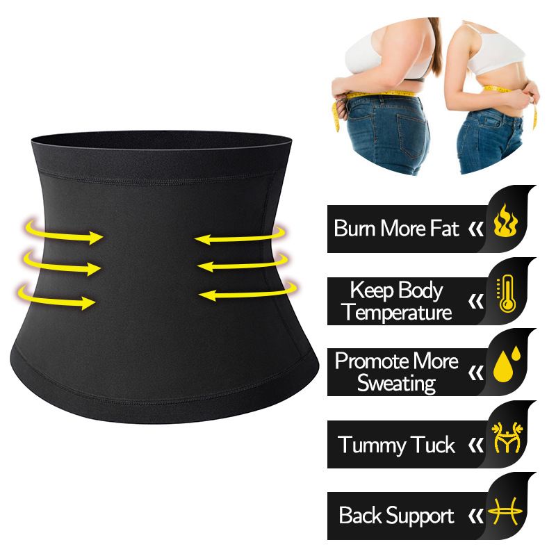 Waist Trimmer Unisex Belly Wrap Workout Sports Sweat belt for Abdominal Trainer Weight Loss Body Shaper Tummy Control Slimming Belt