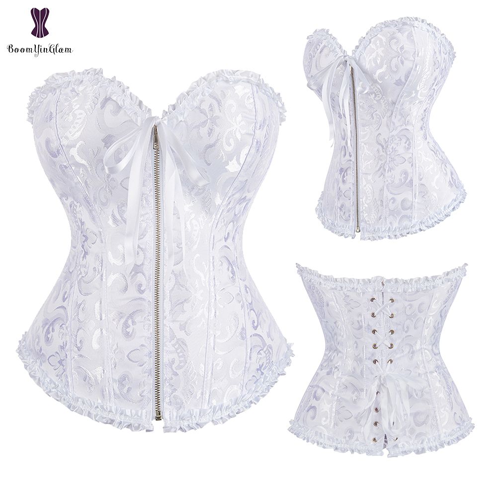 Sexy Women Steampunk Clothing Gothic Plus Size Corsets Lace Up Boned Over bust Bustier Waist trimmer Cincher Body Shaper Corselet S-6XL