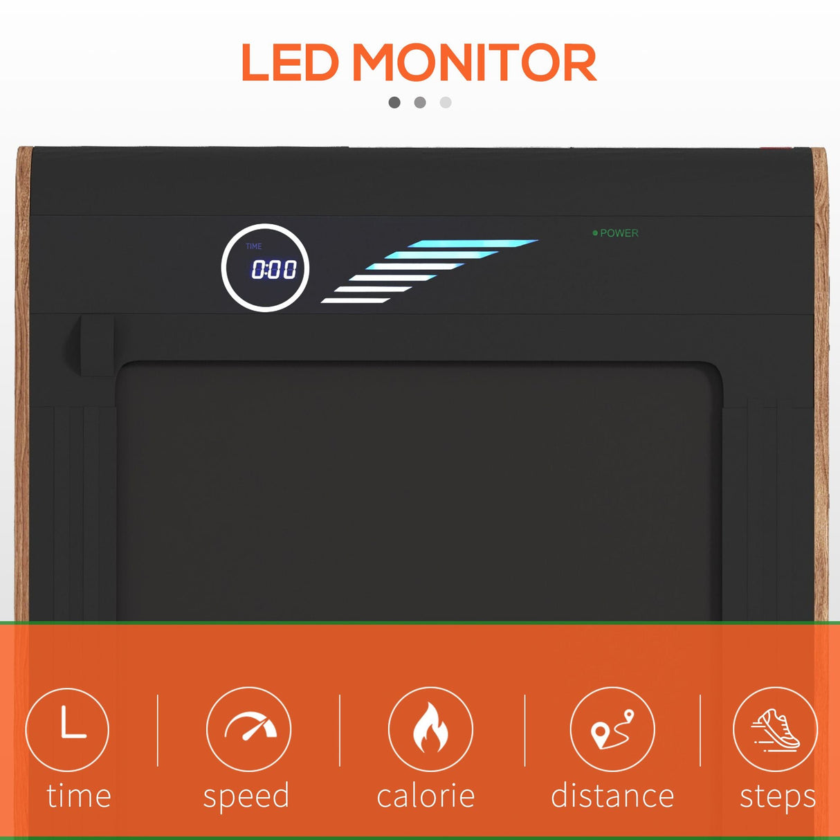 Portable Under Desk Treadmill with Bluetooth Speaker, LED Display, 2.5HP Motor & Remote Control – for Home, Gym, Office